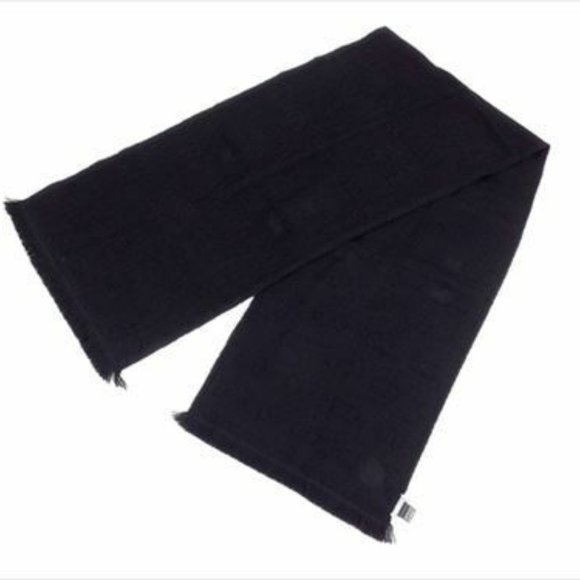 Dior Homme Scarf Black Wool 100% Mens Authentic Used - Picture 6 of 6